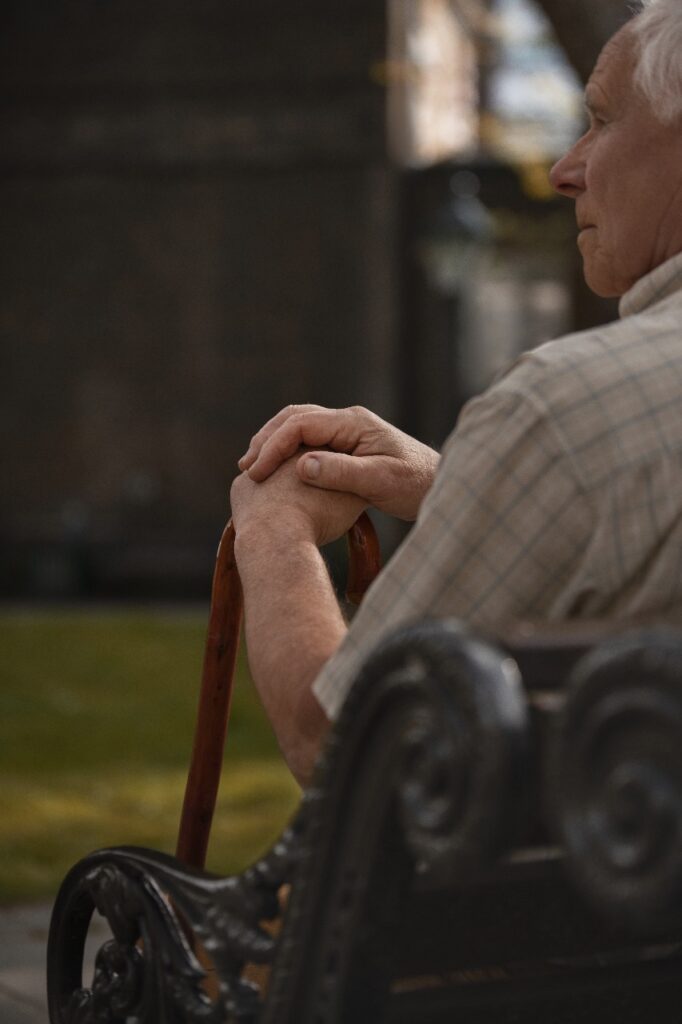Old man sitting Old man sitting
